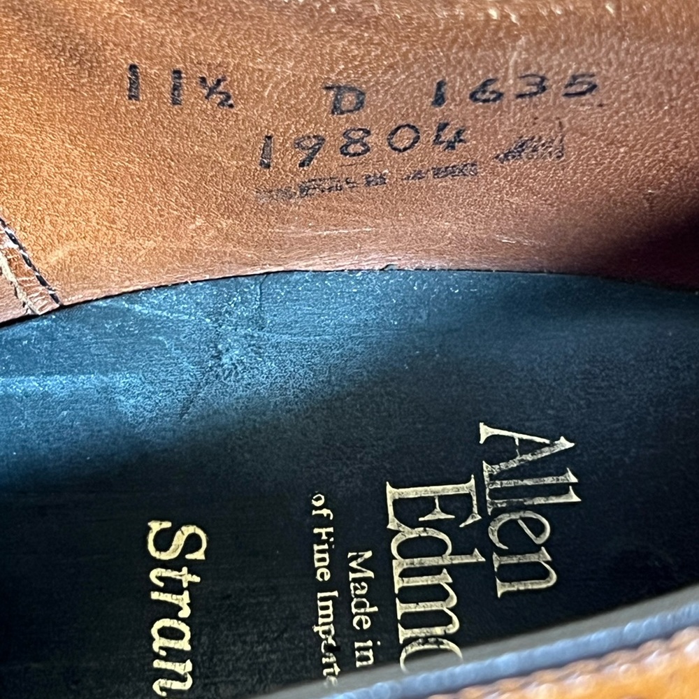 Allen Edmonds Strand Cap Toe Oxford Walnut Brown Leather Shoes Size US 11.5 D. - Picture 6 of 6